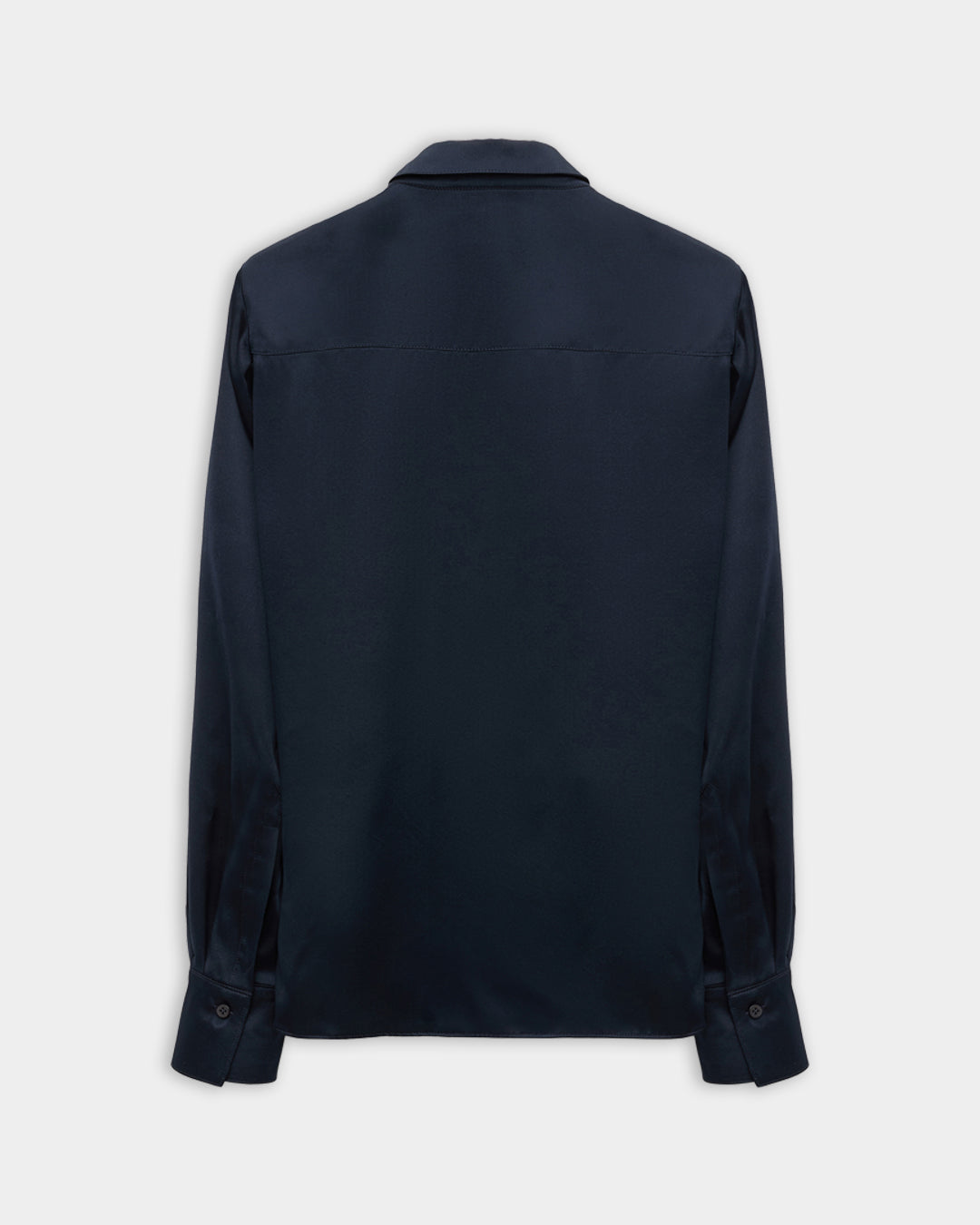 DOROTHEE SCHUMACHER【シルクストレッチ/フォーマル/ネイビー/美シルエット】サテンブラウス GH2606-B7