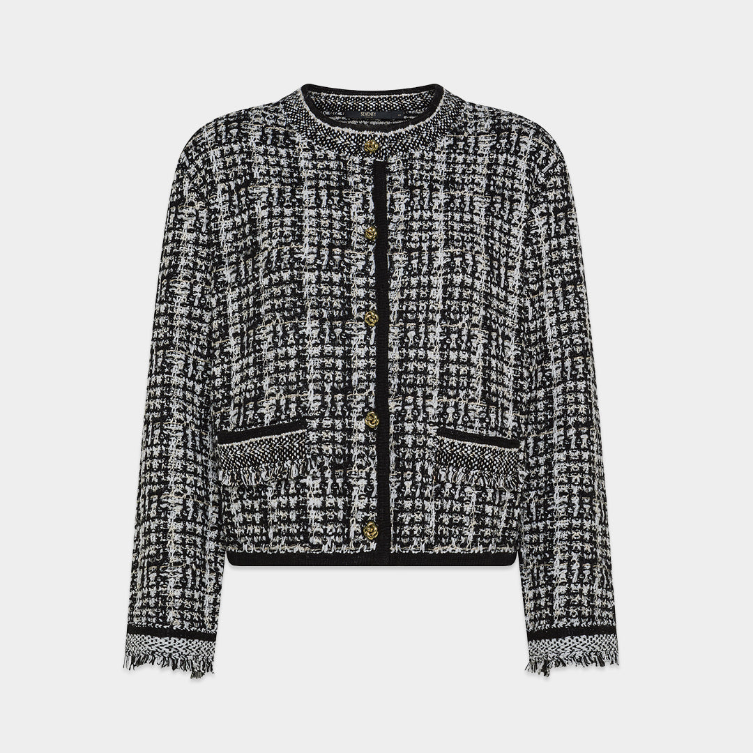 SEVENTY VENEZIA 【ツイード調ニット/ニットジャケット/ラメ