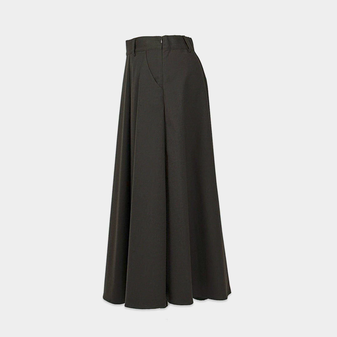 PUROTATTO【プラスサイズ/ノンアイロン/ロングスカート/ウエストゴム/美シルエット】ノンアイロンロングスカート UF5401-37