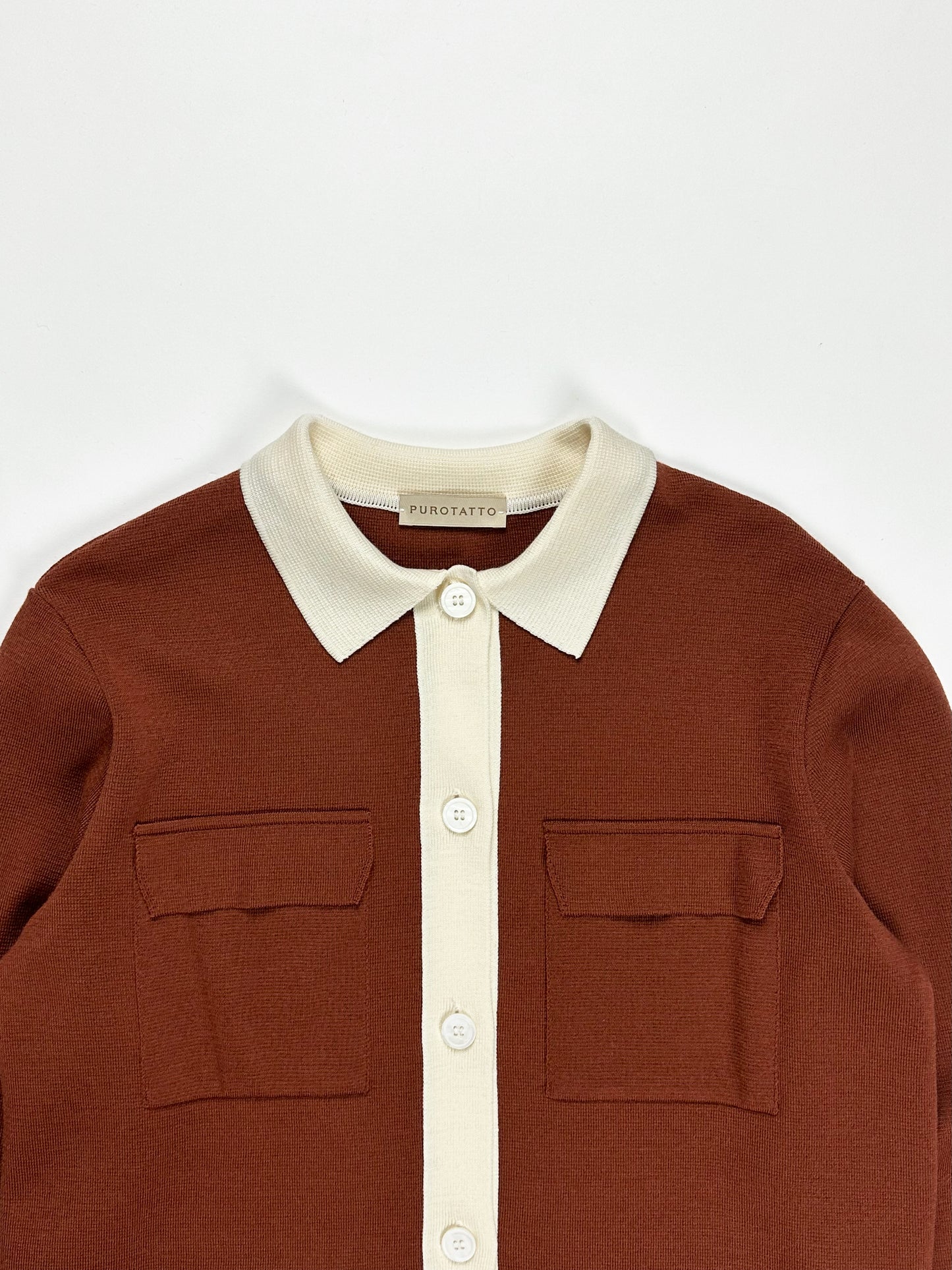 PUROTATTO【ジャケット/ウール100%/バイカラー】バイカラーカーデ UH1714-95