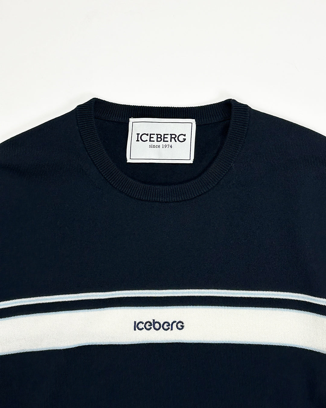 ICEBERG UOMO【メンズ/雑誌掲載/サマーニット/コットン/ロゴ】ロゴサマーニット BI0711-39