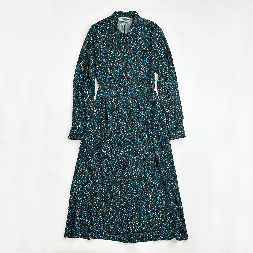 ICEBERG【雑誌掲載品/PICK UP!/レーヨン/リボン/ベルト】ベルト付きプリントワンピース　IH0507-17