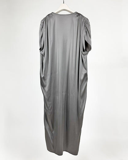 Kangra【オケージョン/ドレープ/ロング/Iライン/オン・オフ】Vネックワンピース KE0505-12