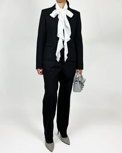 DOROTHEE SCHUMACHER【オケージョン/シルク混/フリル/Iライン】ボウタイブラウス　GG5616-44