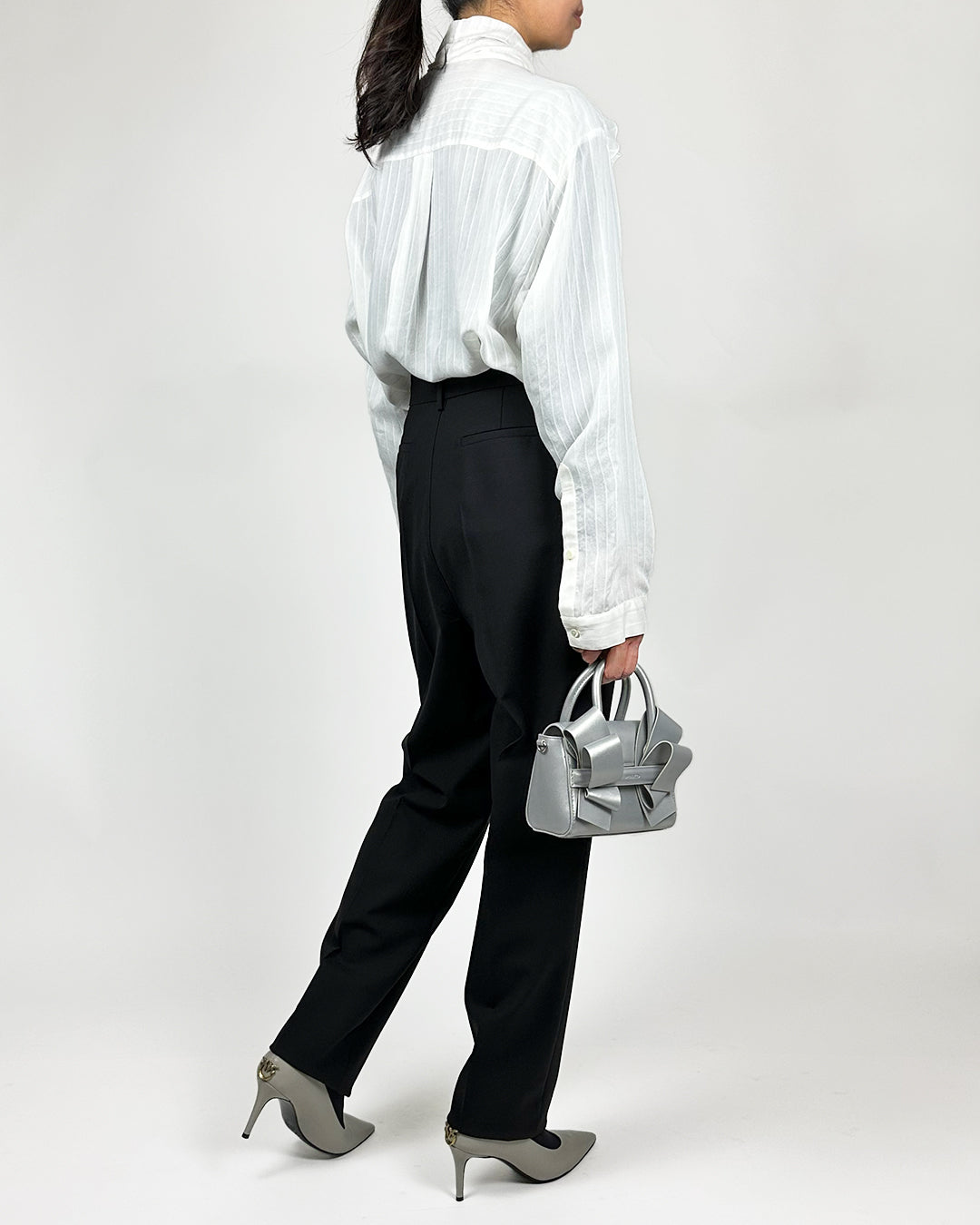 DOROTHEE SCHUMACHER【オケージョン/シルク混/フリル/Iライン】ボウタイブラウス　GG5616-44