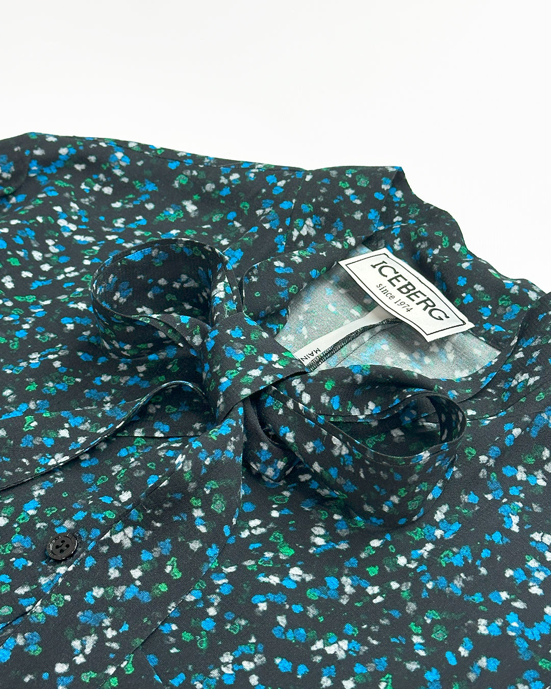 ICEBERG【雑誌掲載品/PICK UP!/レーヨン/リボン/ベルト】ベルト付きプリントワンピース　IH0507-17