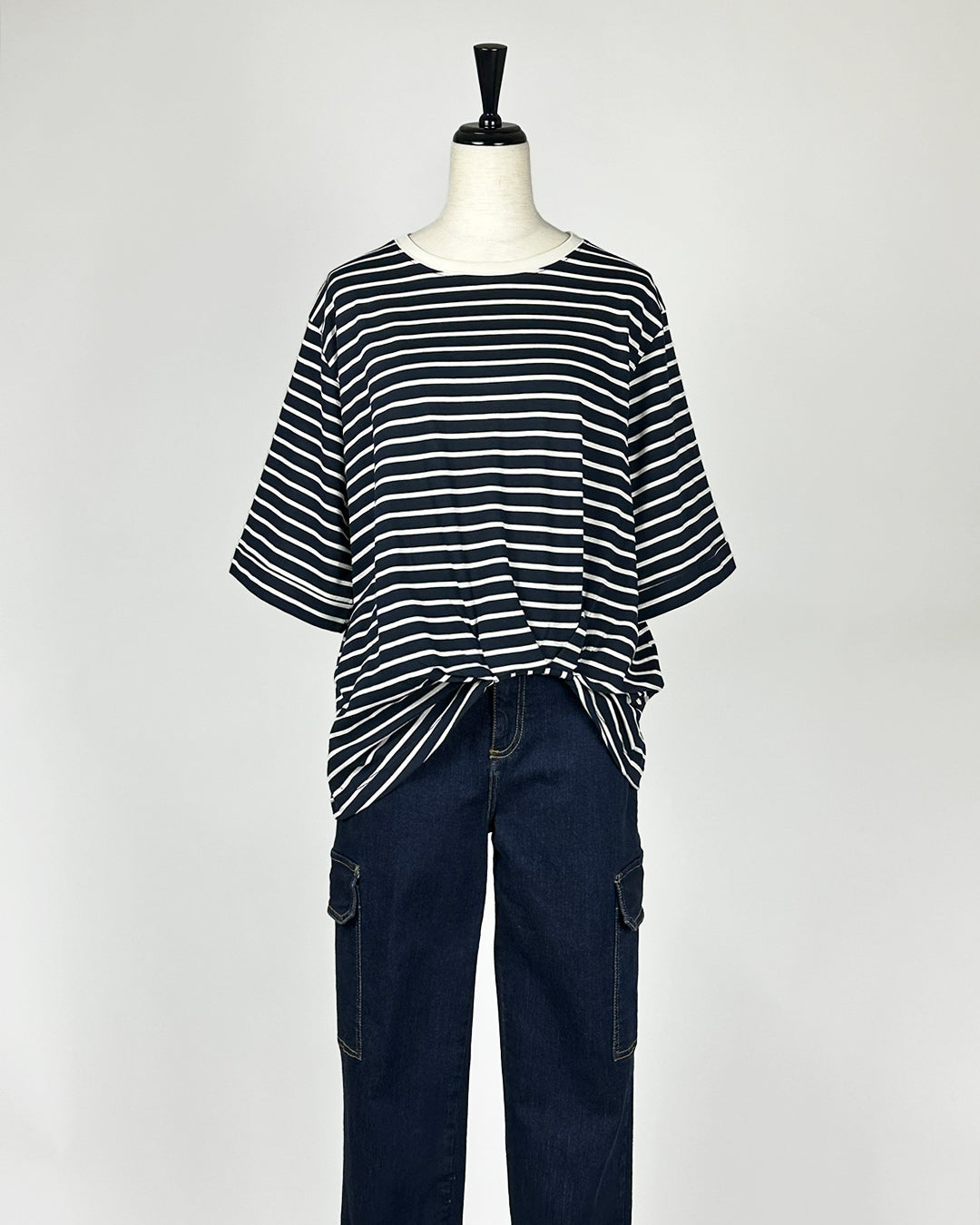 SEVENTY VENEZIA【コットン/ソフト/デザインヘム】ボーダーTシャツ　SI0818-87