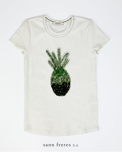 DOROTHEE SCHUMACHER【パイナップル/カットソー/Tシャツ/リブ/スパンコール】　カットソー　GE5804-40