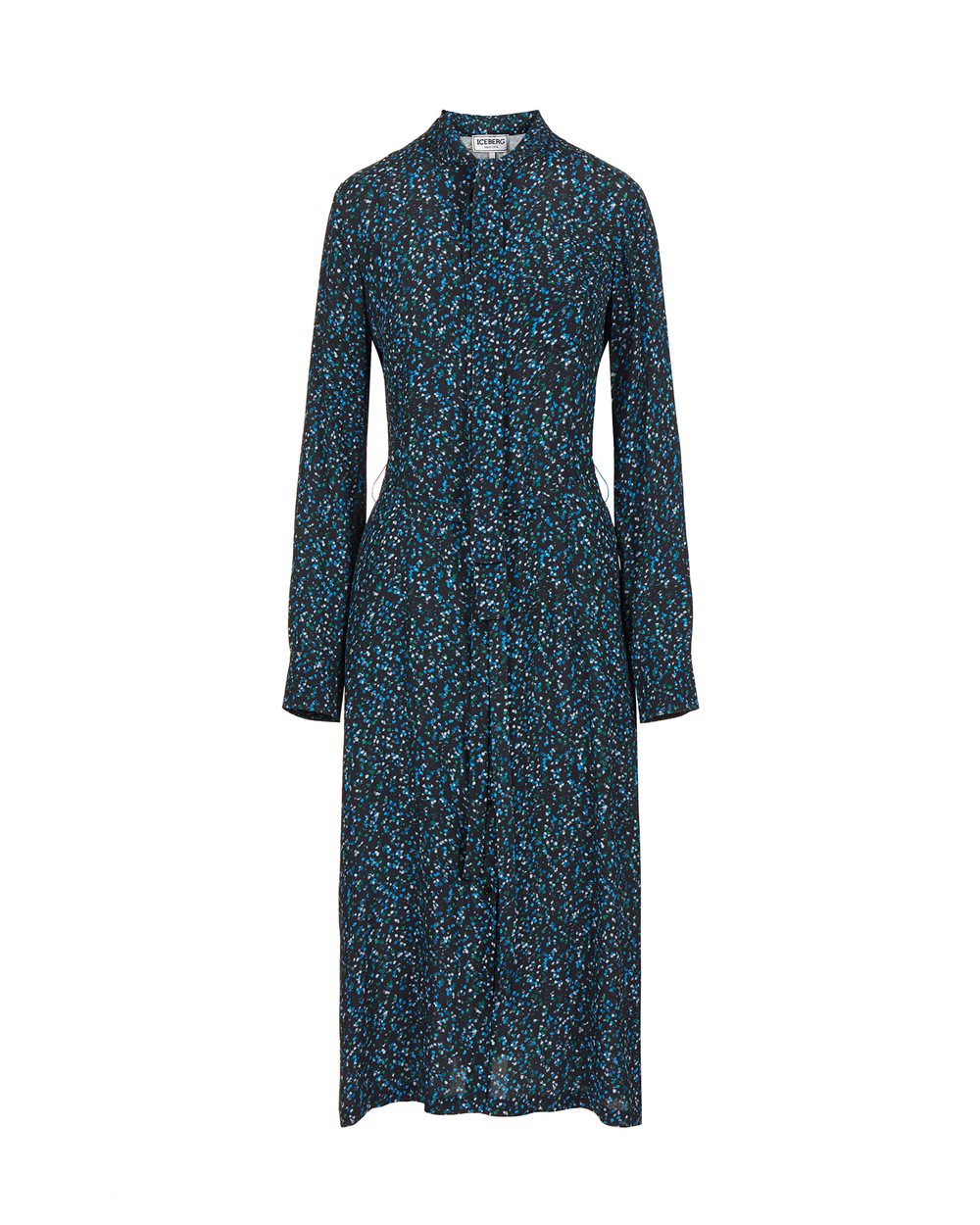 ICEBERG【雑誌掲載品/PICK UP!/レーヨン/リボン/ベルト】ベルト付きプリントワンピース　IH0507-17