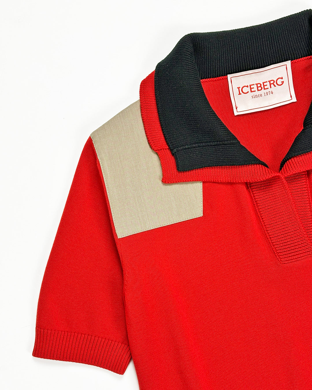 ICEBERG【ランウェイ/サマーニット/ロゴアイコン/コットン100％】ポロニット　II5700-05