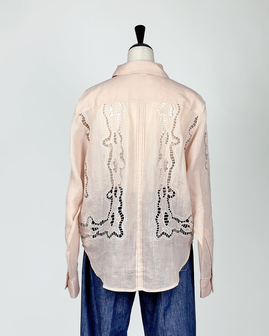 SEVENTY VENEZIA【リネン100％/刺繍/シアーデザイン】刺繍シアーブラウス　SI0615-30