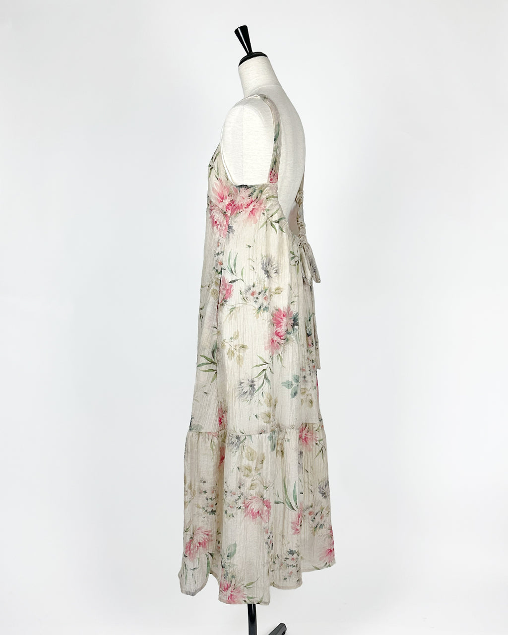 19.70【ワンピース/フラワープリント/シフォンドレス/ボタニカル】フラワープリントワンピース　TI0513-36