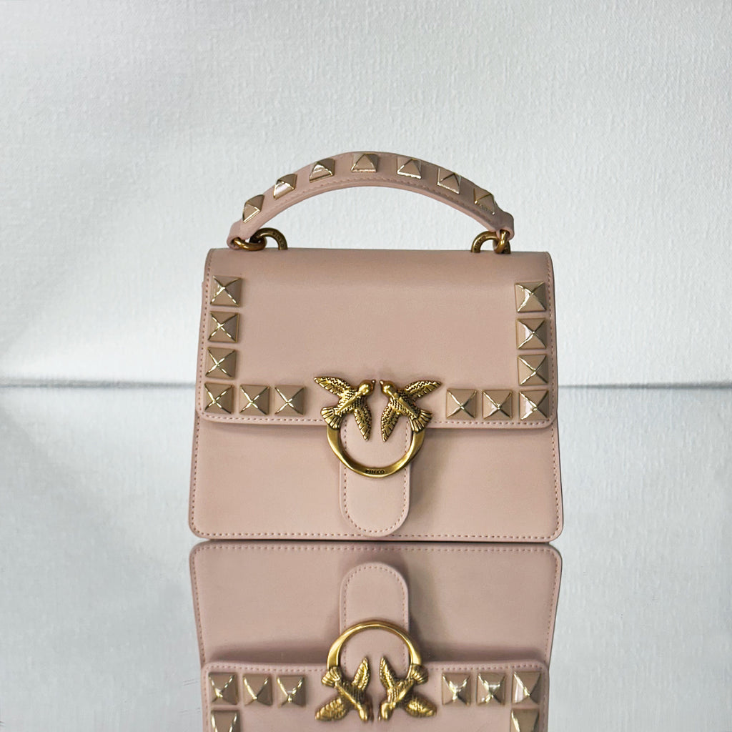 PINKO【オケージョン/セレモニー/スタッズ/ミニバッグ】レザー型押しショルダー　PD9902-02