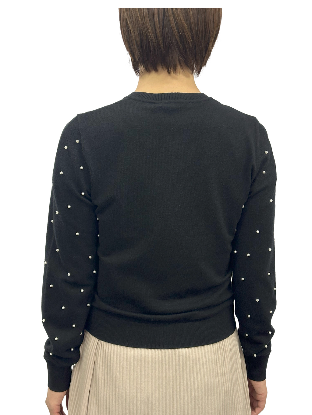 SEVENTY VENEZIA　セヴンティヴェネツィア【クルーネック/薄手】パール付きカーディガン　SF0765-91