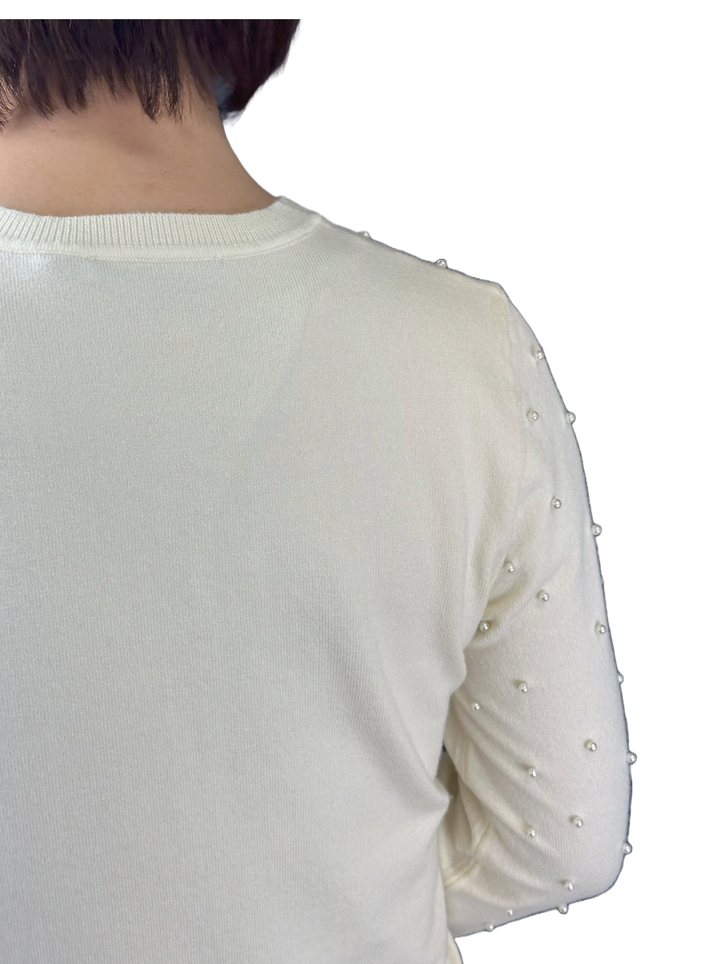 SEVENTY VENEZIA　セヴンティヴェネツィア【クルーネック/薄手】パール付きカーディガン　SF0765-91
