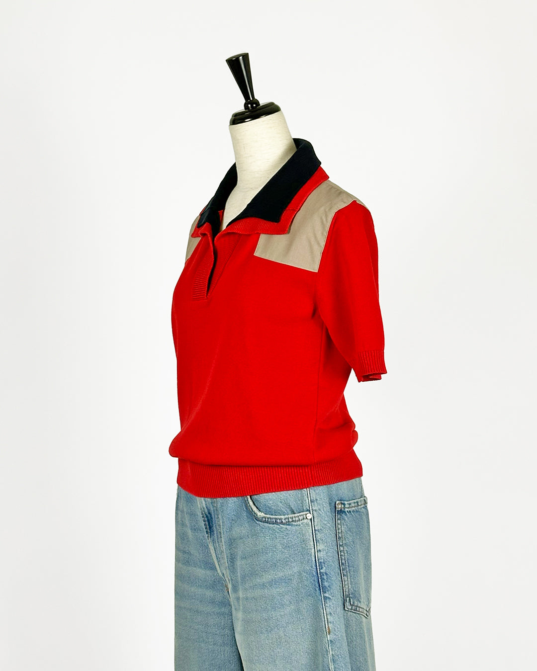 ICEBERG【ランウェイ/サマーニット/ロゴアイコン/コットン100％】ポロニット　II5700-05