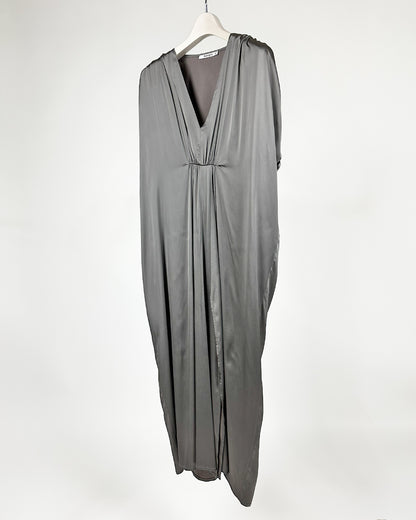 Kangra【オケージョン/ドレープ/ロング/Iライン/オン・オフ】Vネックワンピース KE0505-12