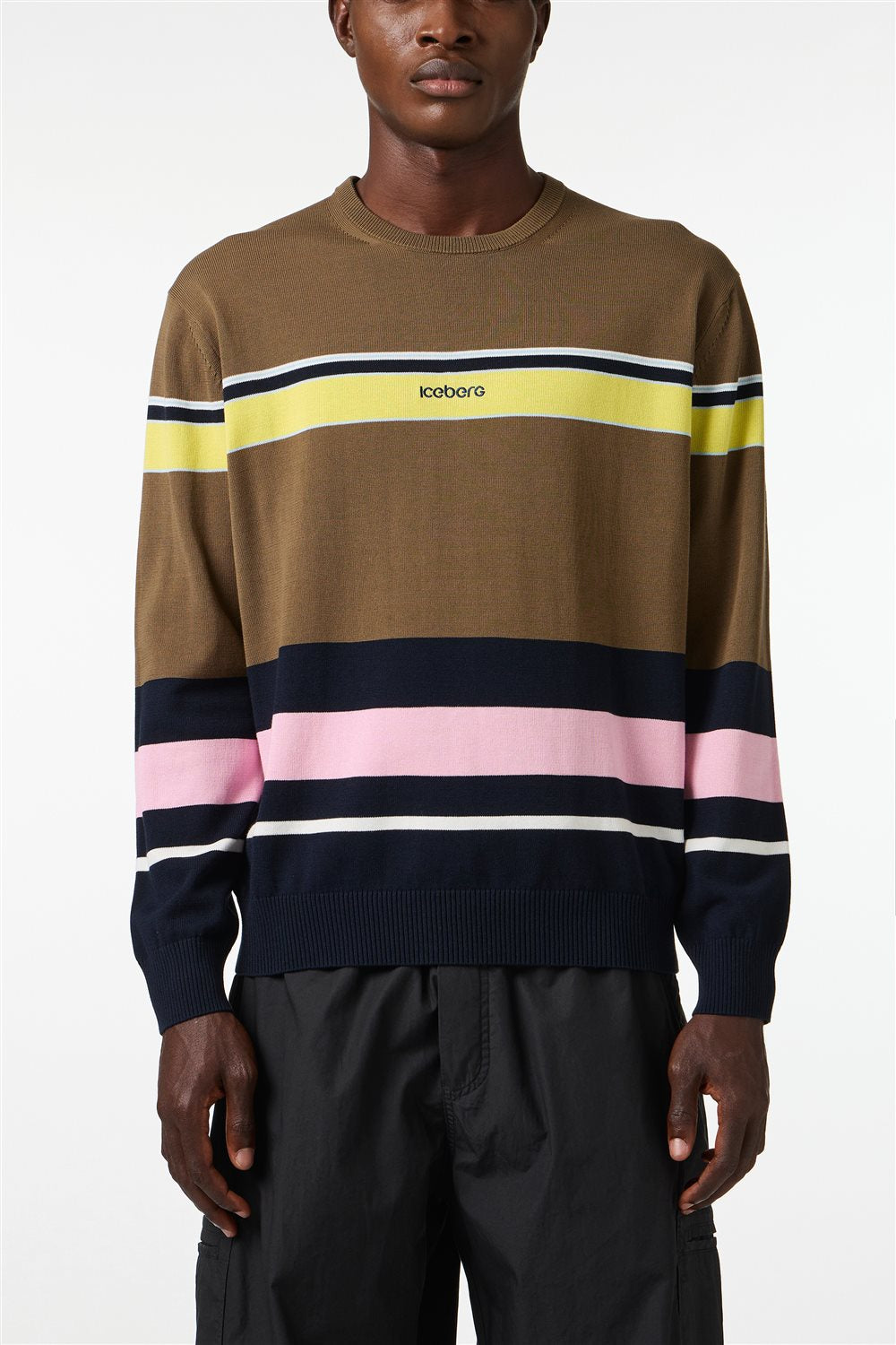 ICEBERG UOMO【メンズ/雑誌掲載/サマーニット/コットン/ロゴ】ロゴサマーニット　BI0711-39