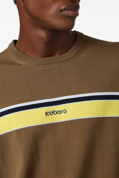 ICEBERG UOMO【メンズ/雑誌掲載/サマーニット/コットン/ロゴ】ロゴサマーニット　BI0711-39