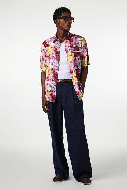 ICEBERG UOMO【メンズ/雑誌掲載/シャツ/ボタニカル/レーヨン】ボタニカルシャツ　BI0608-19