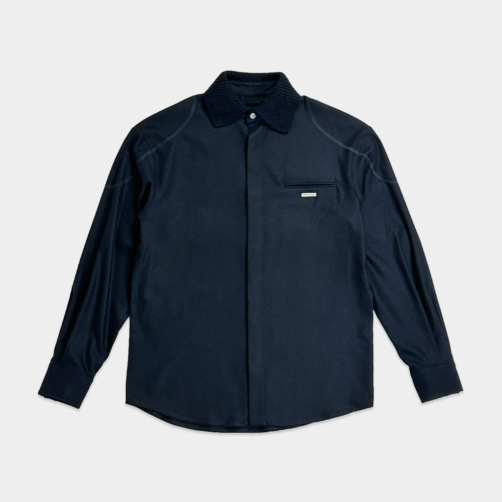 ICEBERG UOMO　アイスバーグウォモ【メンズ/ウールブレンド/異素材コンビ】フランネルシャツ　BJ0602-10