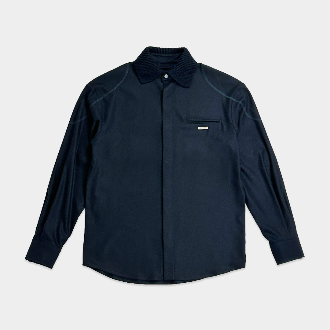 ICEBERG UOMO　アイスバーグウォモ【メンズ/ウールブレンド/異素材コンビ】フランネルシャツ　BJ0602-10