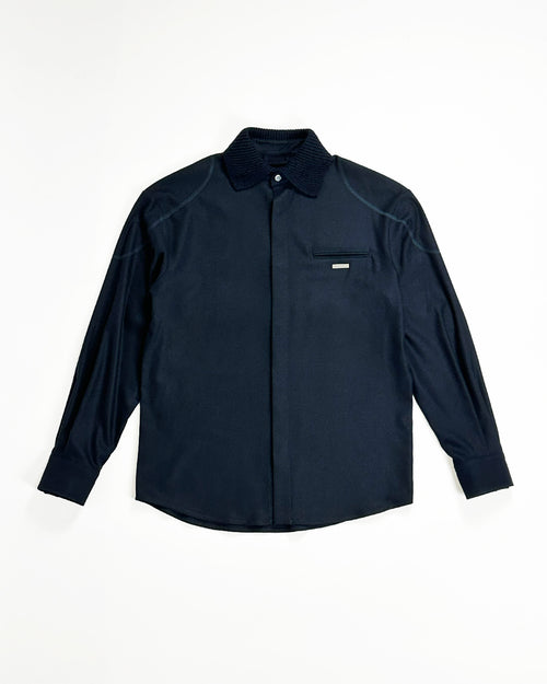 ICEBERG UOMO　アイスバーグウォモ【メンズ/ウールブレンド/異素材コンビ】フランネルシャツ　BJ0602-10