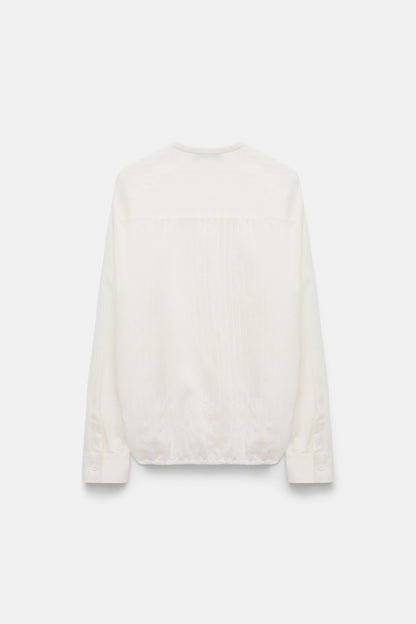 DOROTHEE SCHUMACHER【オケージョン/シルク混/ノーカラー/シフォン】フリルブラウス　GG1609-27