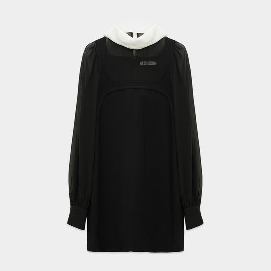 DOROTHEE SCHUMACHER【シアードレス/ブラックドレス/パーティ/オケージョン】シアーミニドレス　GH5502-14