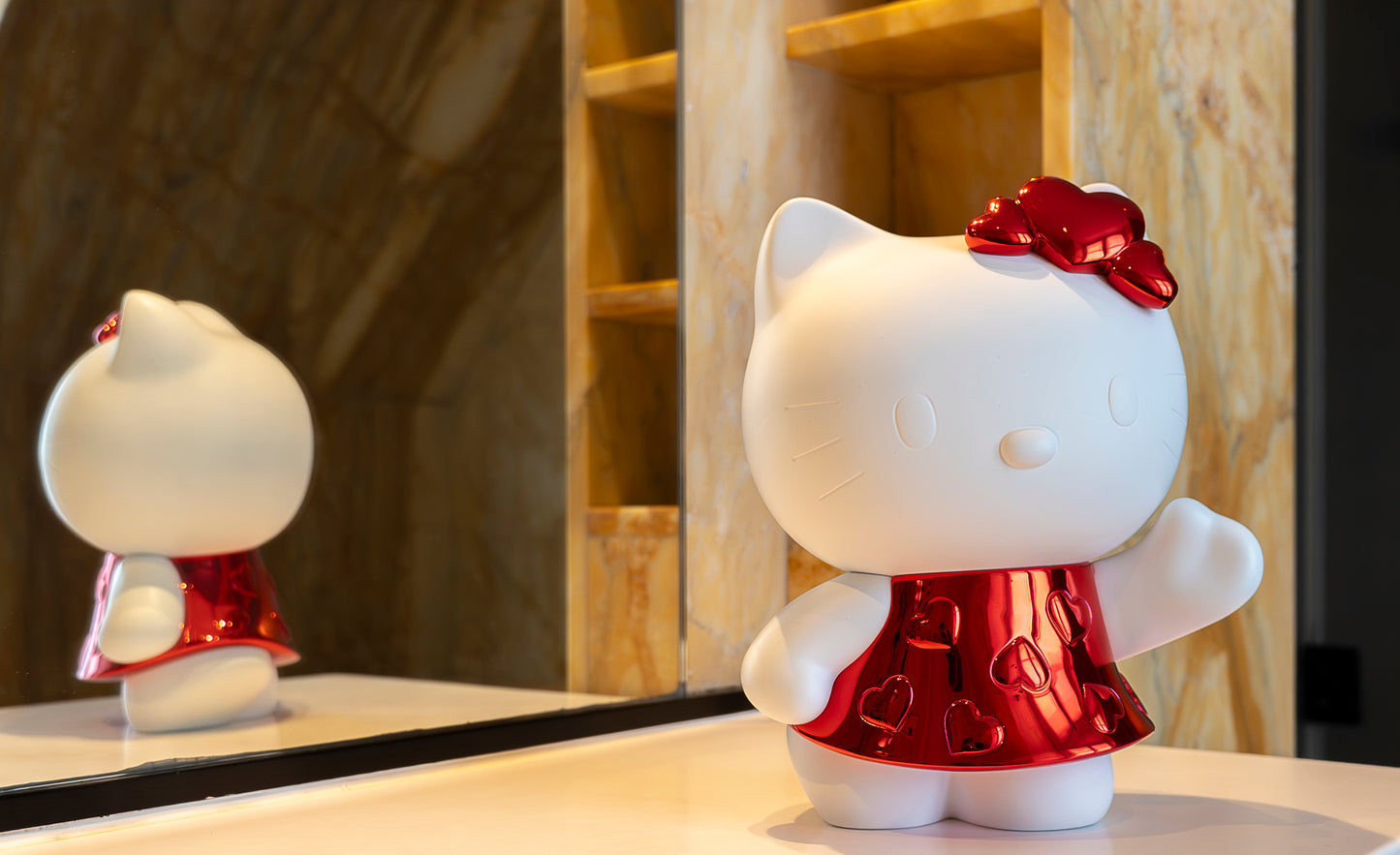 LEBLON DELIENNE【HelloKittyHeart♡White&Red/ハローキティ/グロッシーレッド/Small27センチ】 LHHKHW-27