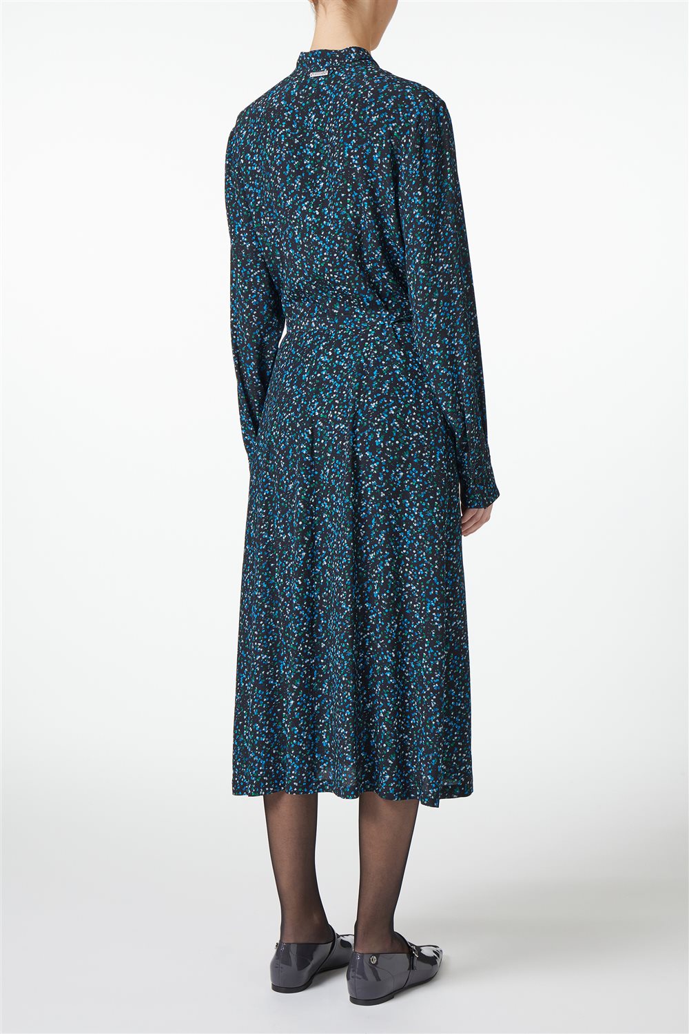 ICEBERG【雑誌掲載品/PICK UP!/レーヨン/リボン/ベルト】ベルト付きプリントワンピース　IH0507-17