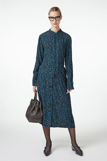 ICEBERG【雑誌掲載品/PICK UP!/レーヨン/リボン/ベルト】ベルト付きプリントワンピース　IH0507-17