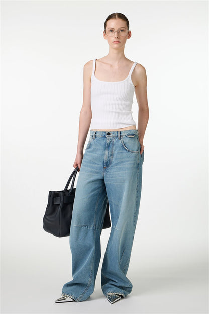 ICEBERG【春デニム/バレル/ワイド/ロゴ】バレルデニム　II0303-03