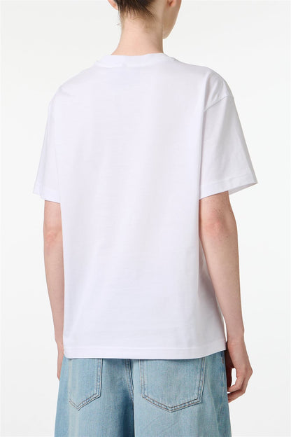 ICEBERG【白カットソー/刺繍ロゴ/恐竜/ダイナソー/コットン】刺繍ダイナソーカットソー　II0811-23