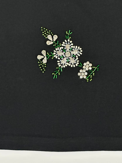 【PICK UP!】SEVENTY VENEZIA　【オーバーサイズ/スパンコール/ブラック/コットン100％】カットソー　SG0808-78