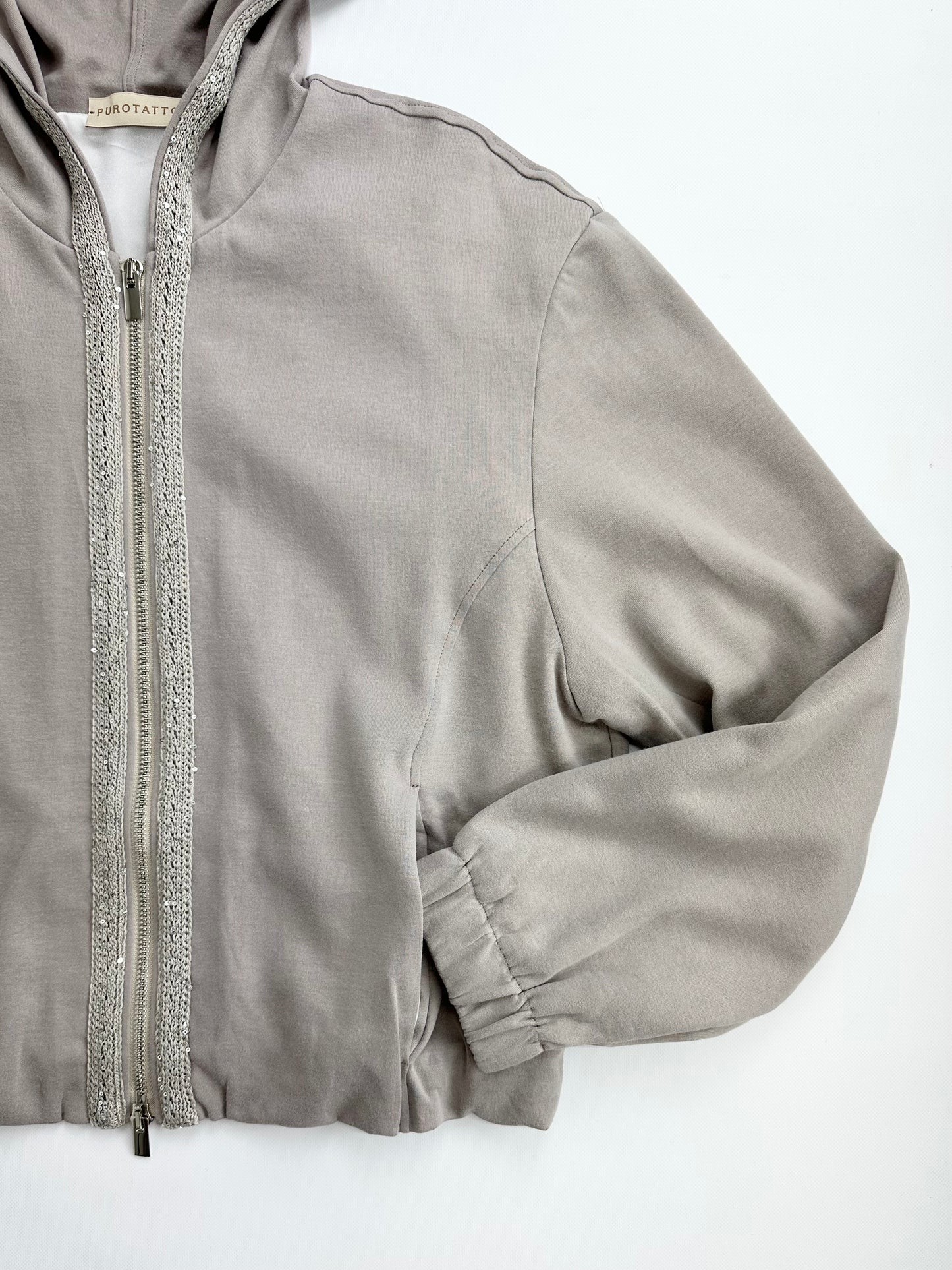 【人気】PUROTATTO【PICK UP！/コットン100％/リラックス/カジュアルスタイル/ジャージ】ラメパイピングパーカー　UH0855-57