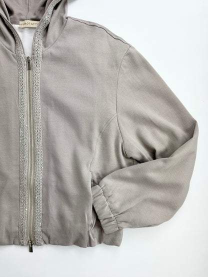 【人気】PUROTATTO【PICK UP！/コットン100％/リラックス/カジュアルスタイル/ジャージ】ラメパイピングパーカー　UH0855-57