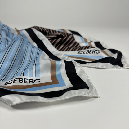 ICEBERG【ランウェイ/スカーフ/90cmスクエア/シルク100％/ロゴ】ICEBERGロゴスカーフ　II5000-03