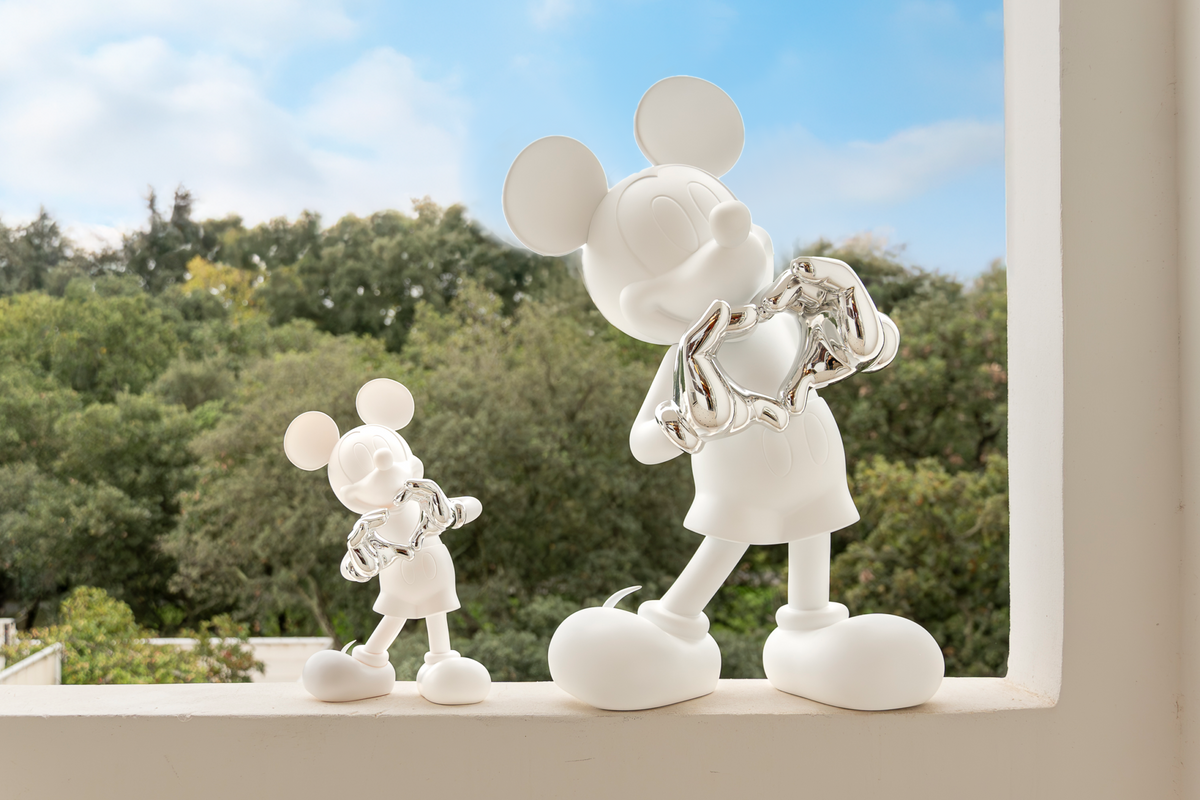 LEBLON DELIENNE【MickeyWithLove/ミッキーウィズラブ/マットホワイト＆シルバー/Small30センチ】 LHDMLW-30