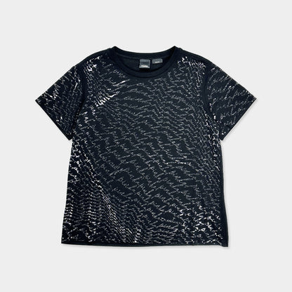 PINKO【SALE】PICK UP!残り1点【70％OFF/ラインストーン/ブラック/ロゴ】キラカットソー　PD1821-80