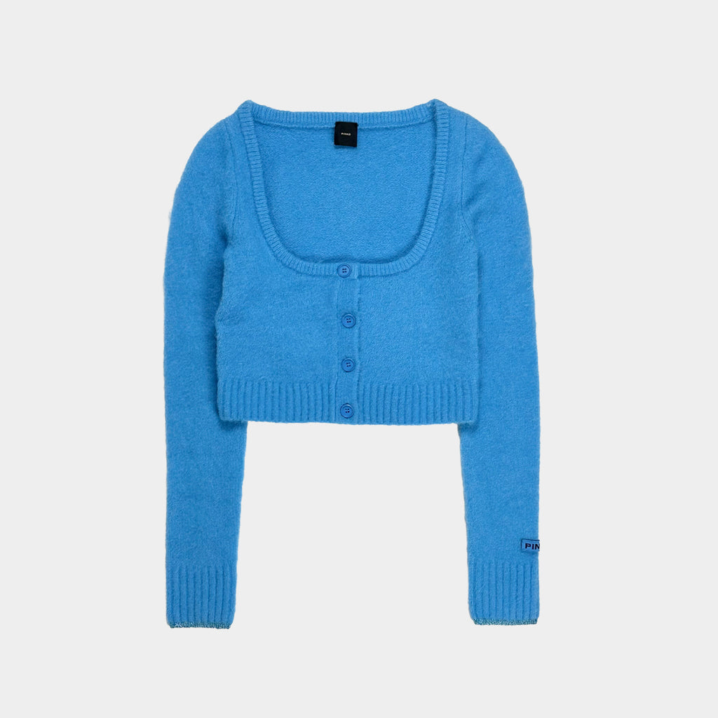 PINKO【SALE】PICK UP!残り1点【60％OFF/ショートカーデ/カラーニット/トレンド/ロゴ】ショートカーディガン　PF9701-09