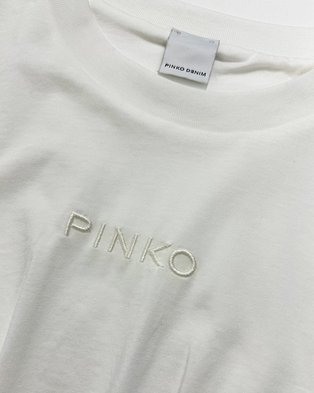 PINKO【刺繍ロゴ/コットン/クロップド/1点のみ】刺繍ロゴT PG2810-23