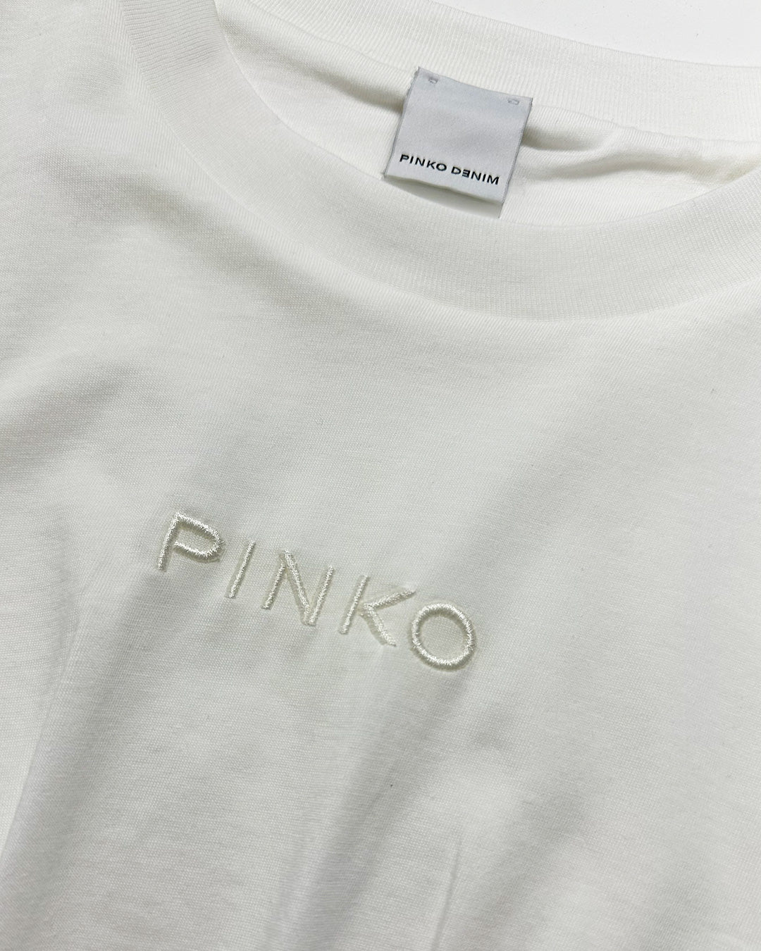 PINKO【刺繍ロゴ/コットン/クロップド/1点のみ】刺繍ロゴT PG2810-23