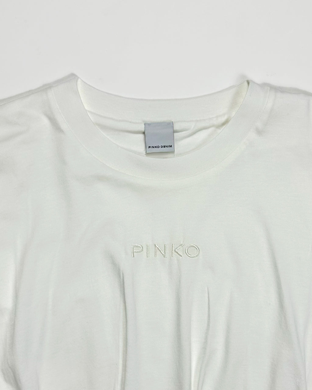 PINKO【刺繍ロゴ/コットン/クロップド/1点のみ】刺繍ロゴT PG2810-23