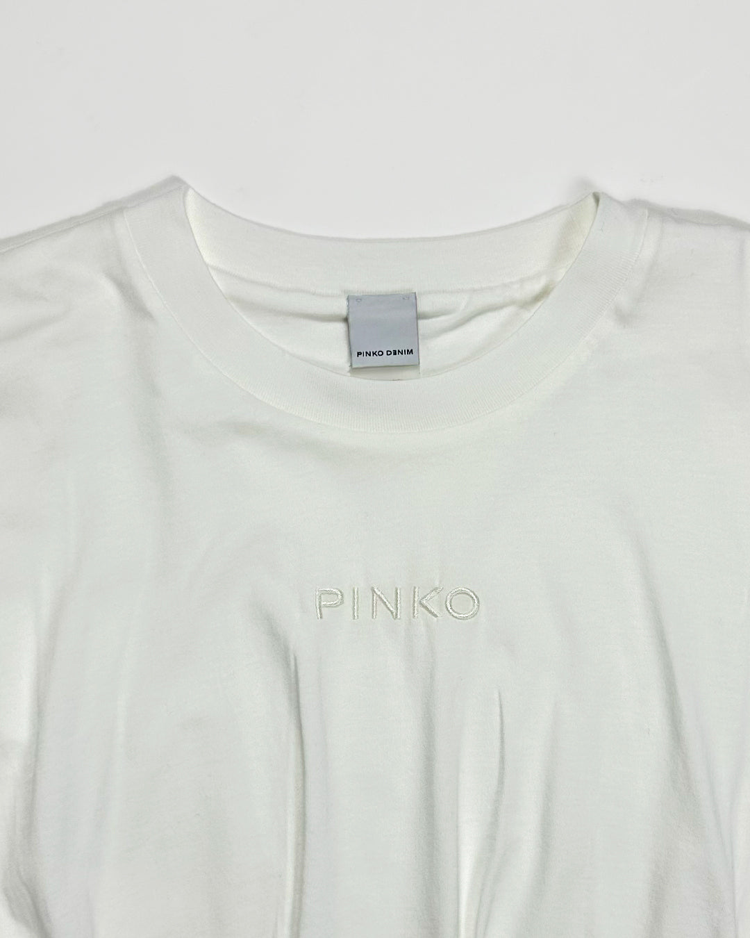 PINKO【刺繍ロゴ/コットン/クロップド/1点のみ】刺繍ロゴT PG2810-23