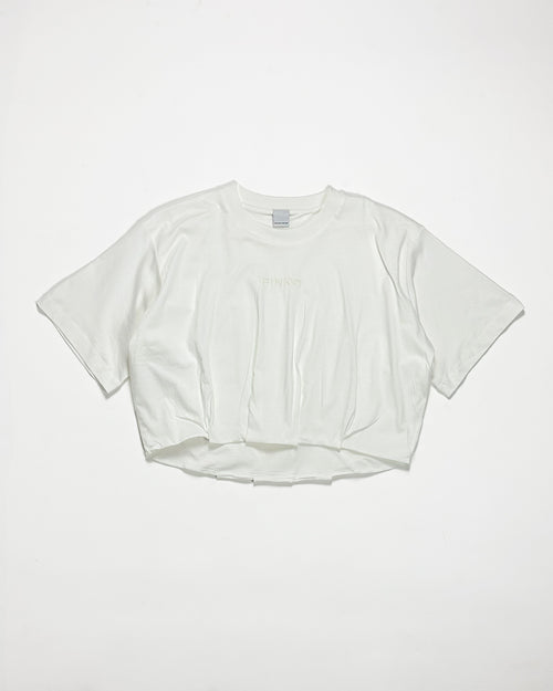 PINKO【刺繍ロゴ/コットン/クロップド/1点のみ】刺繍ロゴT PG2810-23