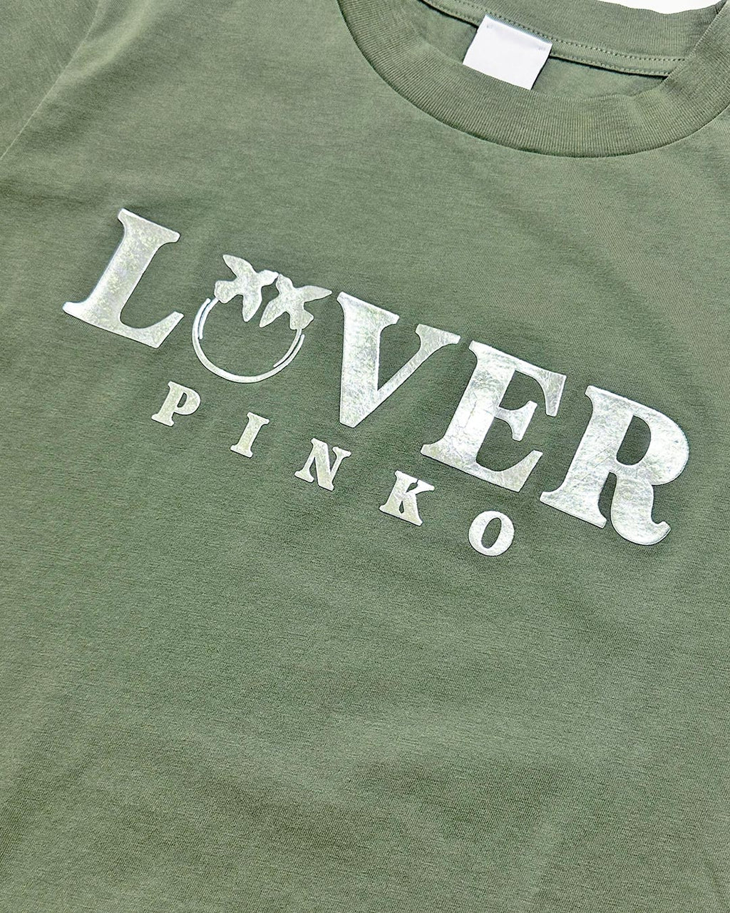 PINKO【コットン/ロゴ/フレンチスリーブ】LOVERロゴフレンチスリーブT PG2832-51