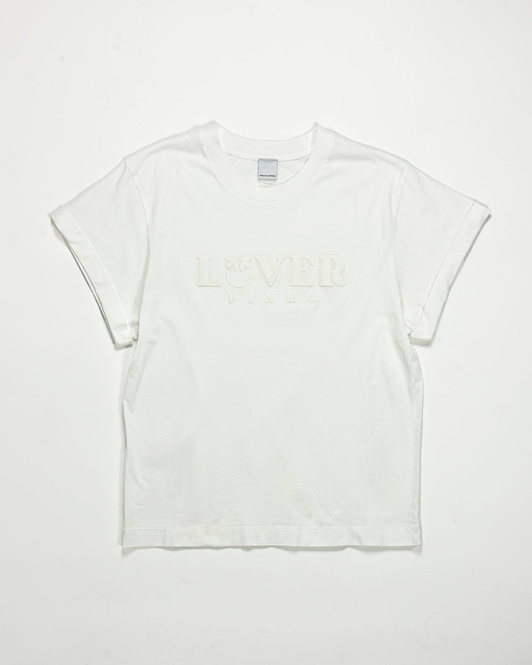 PINKO【コットン/ロゴ/ロールアップ】LOVERロゴTシャツ PG2833-51