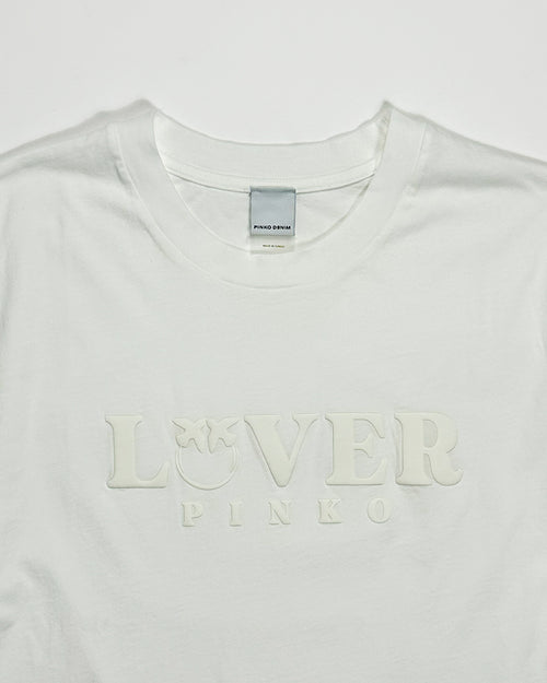 PINKO【コットン/ロゴ/ロールアップ】LOVERロゴTシャツ PG2833-51