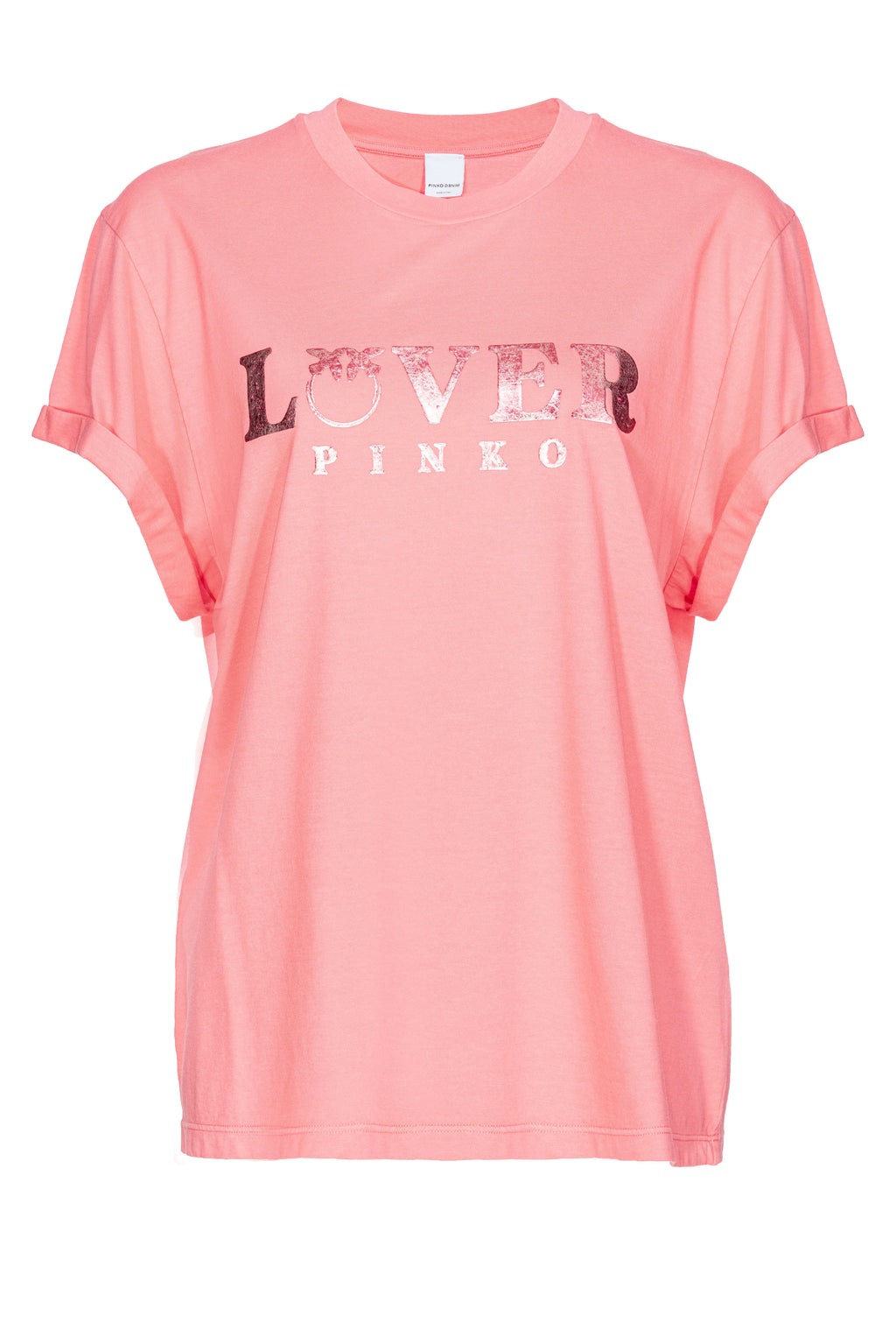 PINKO【コットン/ロゴ/ロールアップ】LOVERロゴTシャツ PG2833-51